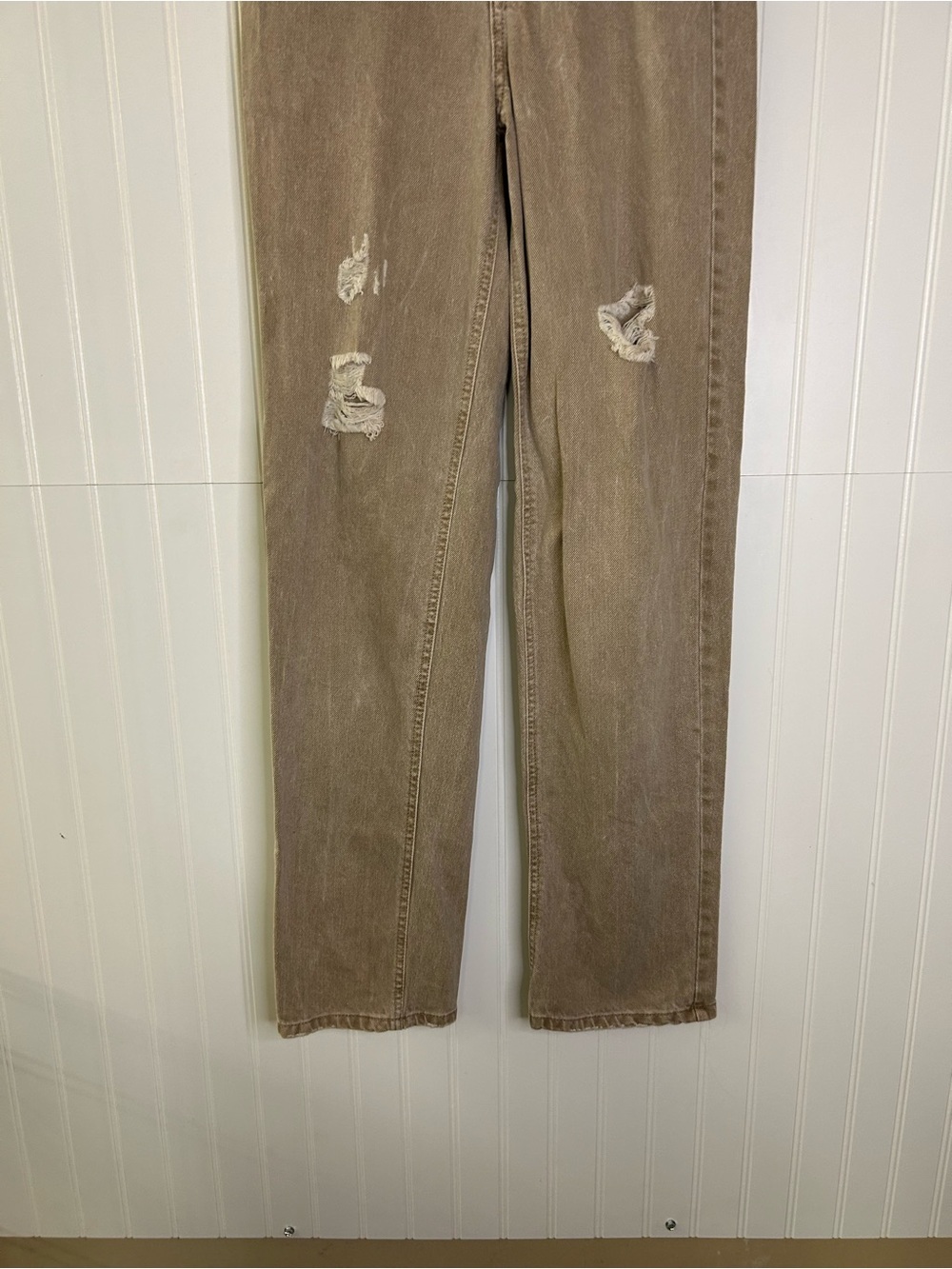 Wild Fable Button Fly Distressed Tan Pants Size 0 - Picture 3 of 11